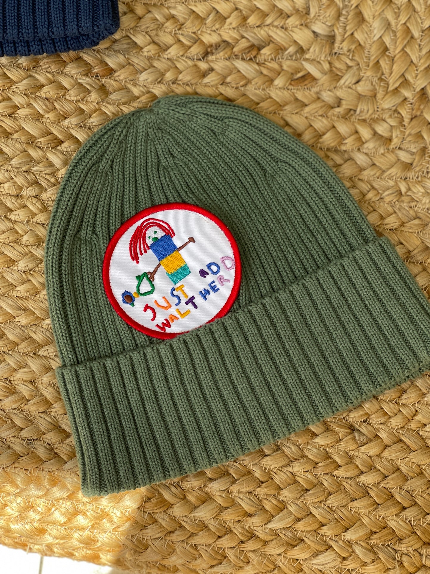 Kids + Youth Ribbed Cotton Colored Beanie with Walther Patches Asst.