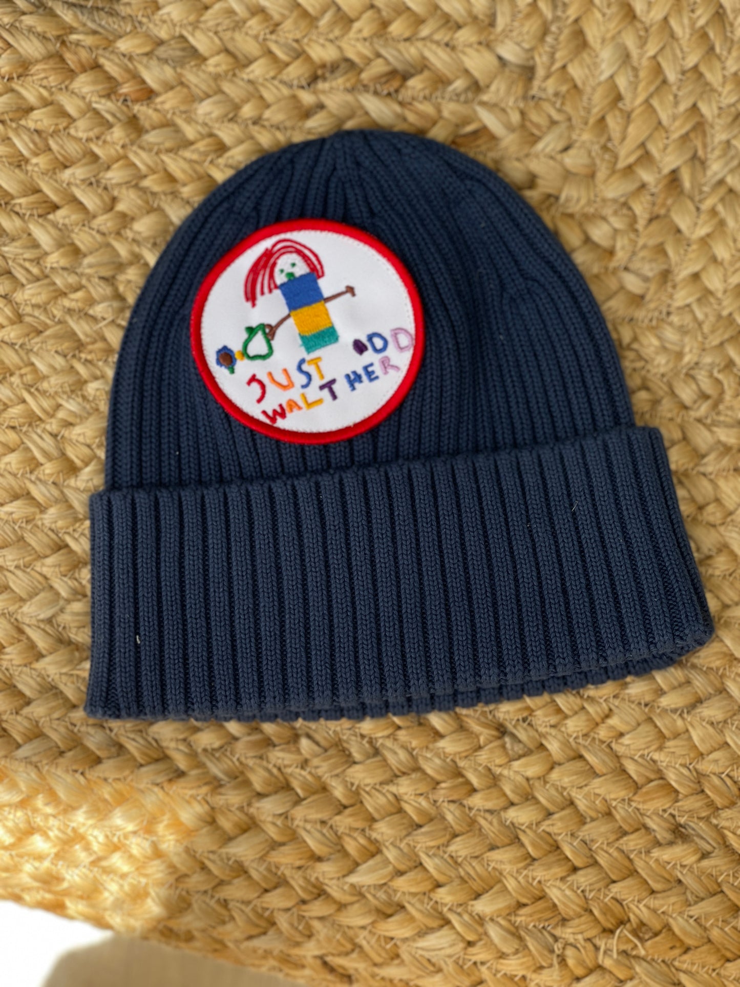 Kids + Youth Ribbed Cotton Colored Beanie with Walther Patches Asst.