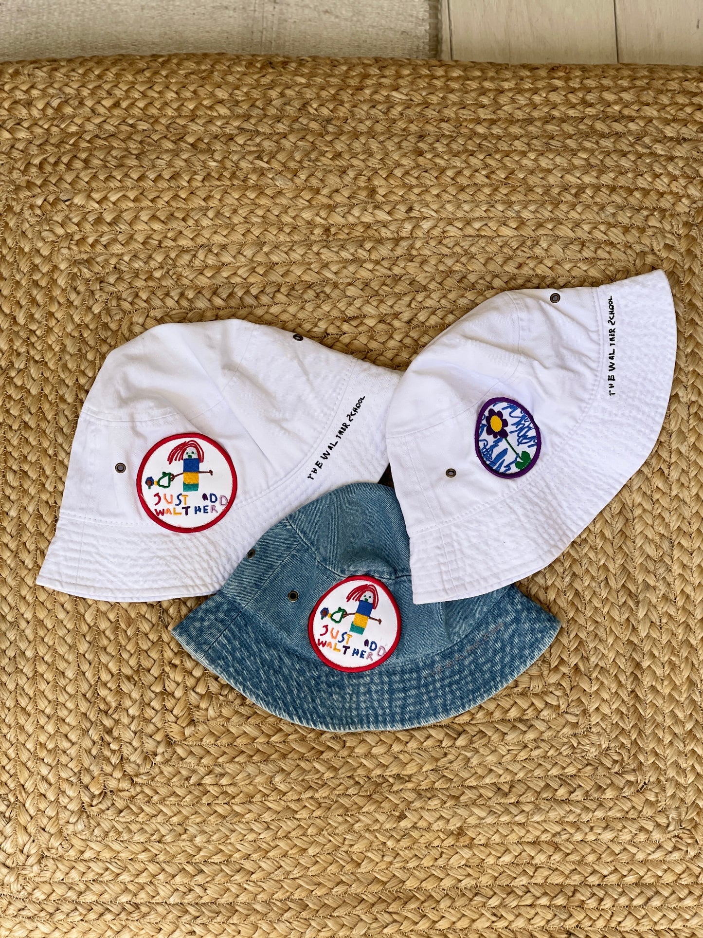 Bucket Hat with 'The Walther School' Embroidery + Patch