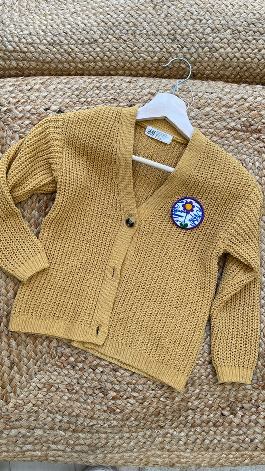 Kids Cardigan with Chest Patch // One Size