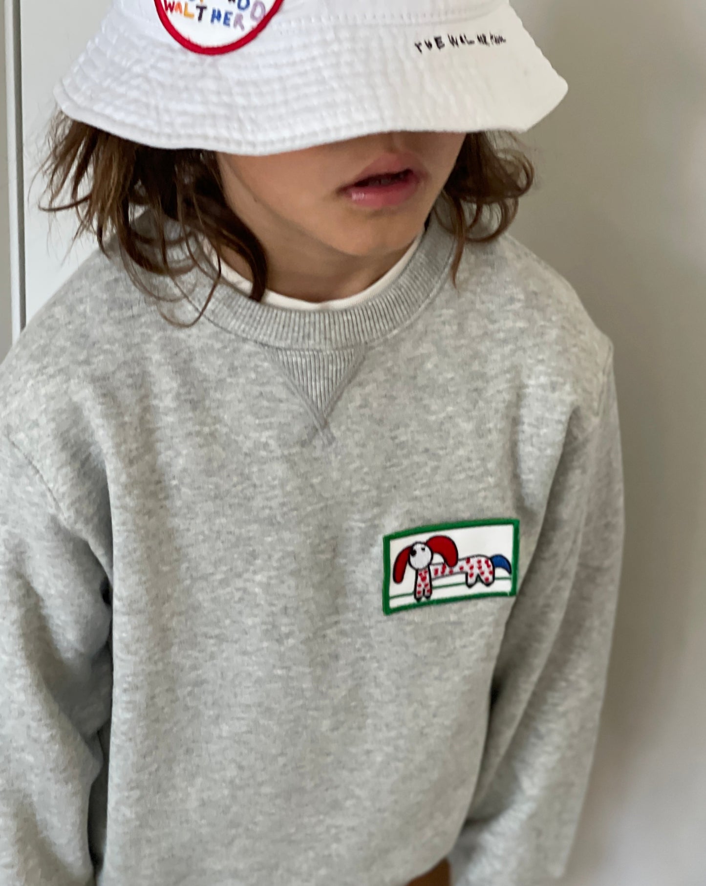 Alumni / Kids Crewneck Sweatshirt w 'Dog' Patch